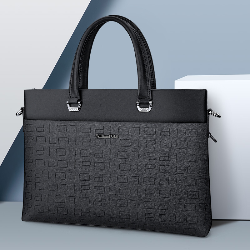 Luxury Bags In China Wholesale - ビジネスラップトップハンドバッグクロスボディ高級ブランド男性メッセンジャーバッグメンズレザーハイエンドメンズ卸売ブリーフケース сумка мужская