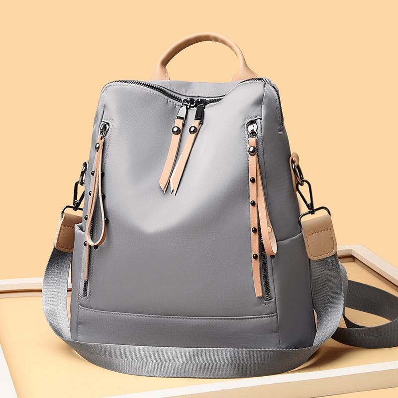 Luxury Bags For Young Women - 女性バックパックバッグソフトナイロン生地防水スクールバッグ高級デザイナー多機能ペリッピースタイル若い女性ショルダーバッグ