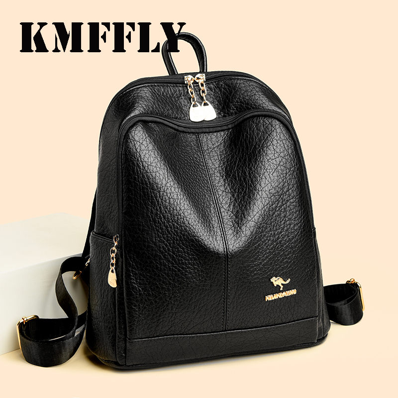 Luxury Bags For Young Women - ブランド高級バックパックソフトレザー防水バッグパックプレッピースタイル若い学生バッグ多機能 Mochilas Feminina Sac A Dos