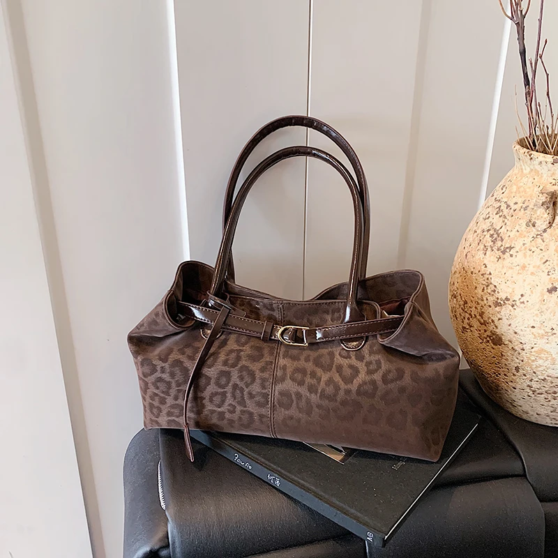 Luxury Bags For Women Sale - レオパード柄縫製糸留め具付きユーススイートショルダーバッグ レディース 2026 ホットセール 大容量 高級感