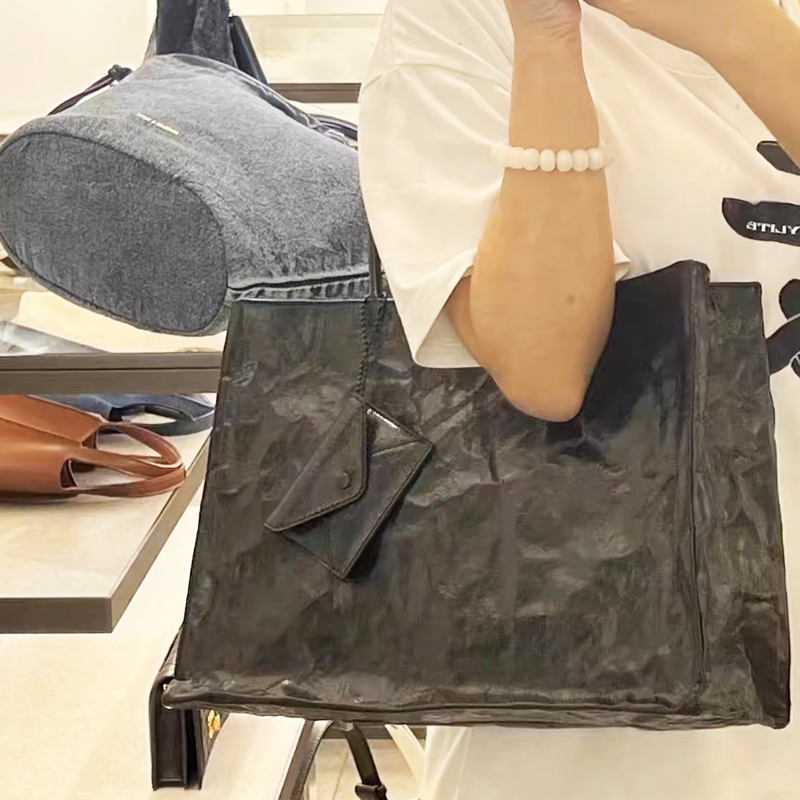 韓国カジュアルクラフト紙トートバッグ女性の高級デザイナーハン - Luxury Bag Collection のレビューと価格