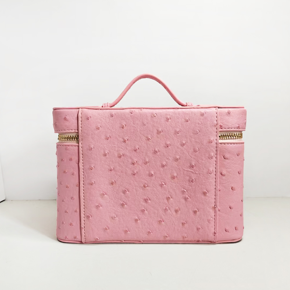 高級ダチョウモックレザー女性用メイクアップバニティバッグ、カ - Xl Luxury Bags のレビューと価格