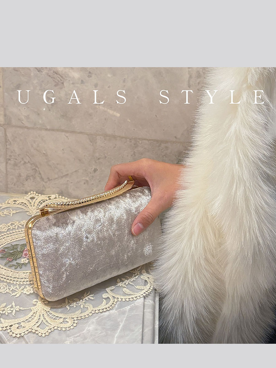 UGALS ベルベットボックスバッグ イブニングパーティー  - Luxury Bags For Young Women のレビューと価格