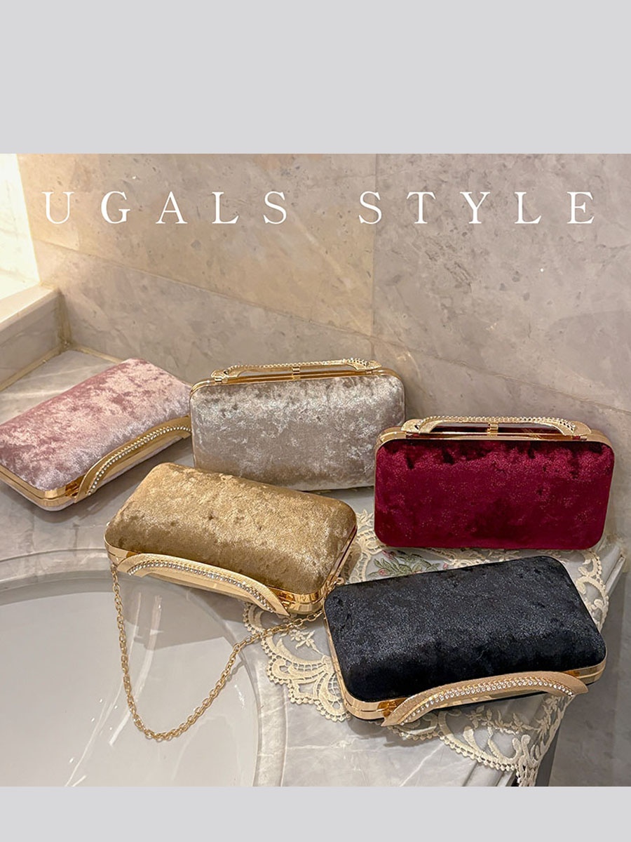 UGALS ベルベットボックスバッグ イブニングパーティー  - Luxury Bags For Young Women のレビューと価格