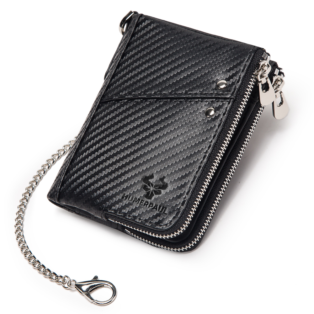 Gzcz-男性用ダブルジッパーレザーウォレット,コインポケッ - Luxury Bags To Sell のレビューと価格
