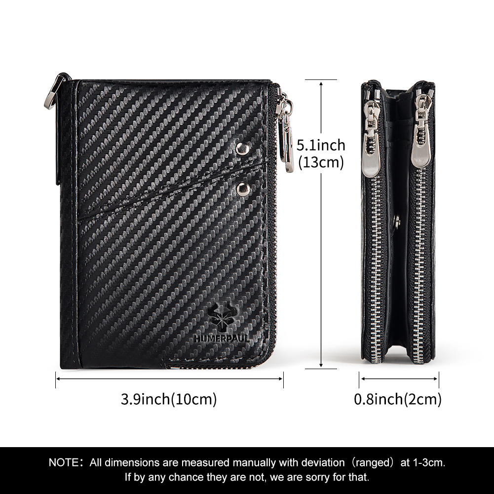 Gzcz-男性用ダブルジッパーレザーウォレット,コインポケッ - Luxury Bags To Sell のレビューと価格