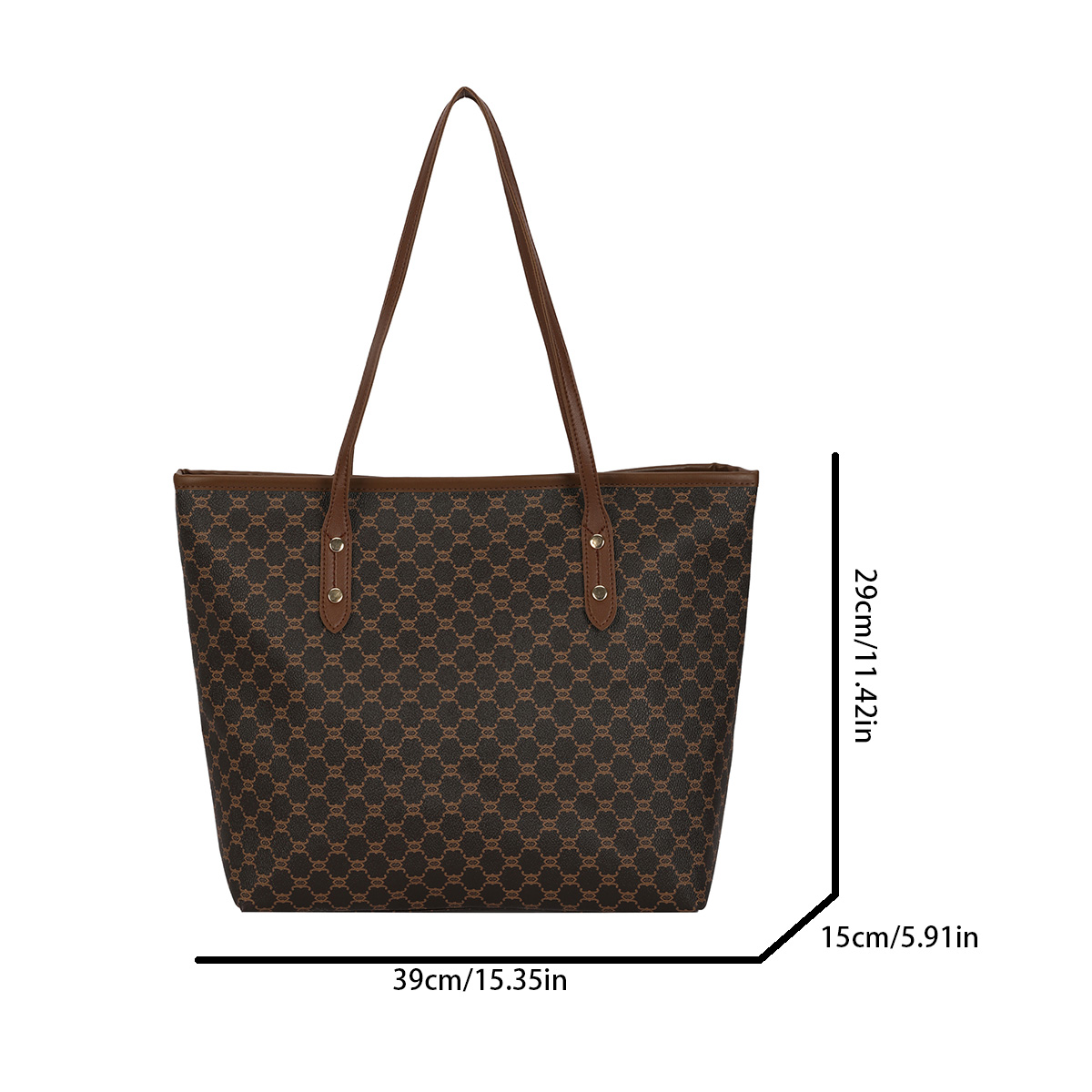 高級ヴィンテージ女性用ショルダーバッグ、モノグラムプリント、 - Tote Bag Leather Monogram のレビューと価格