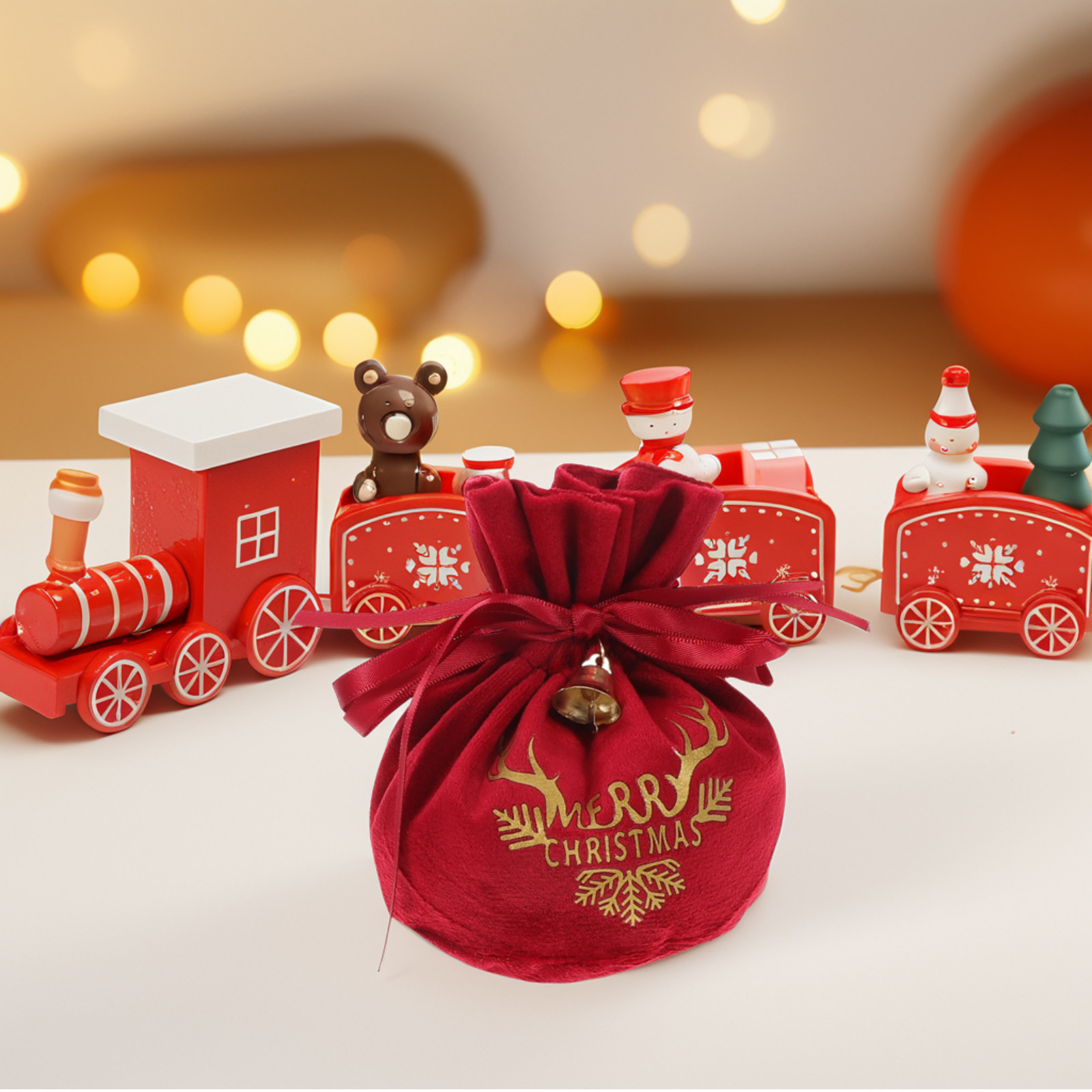4 個の高級ホリデー巾着ポーチクリスマス収納袋エレガントなお - Luxury Xmas Bags のレビューと価格