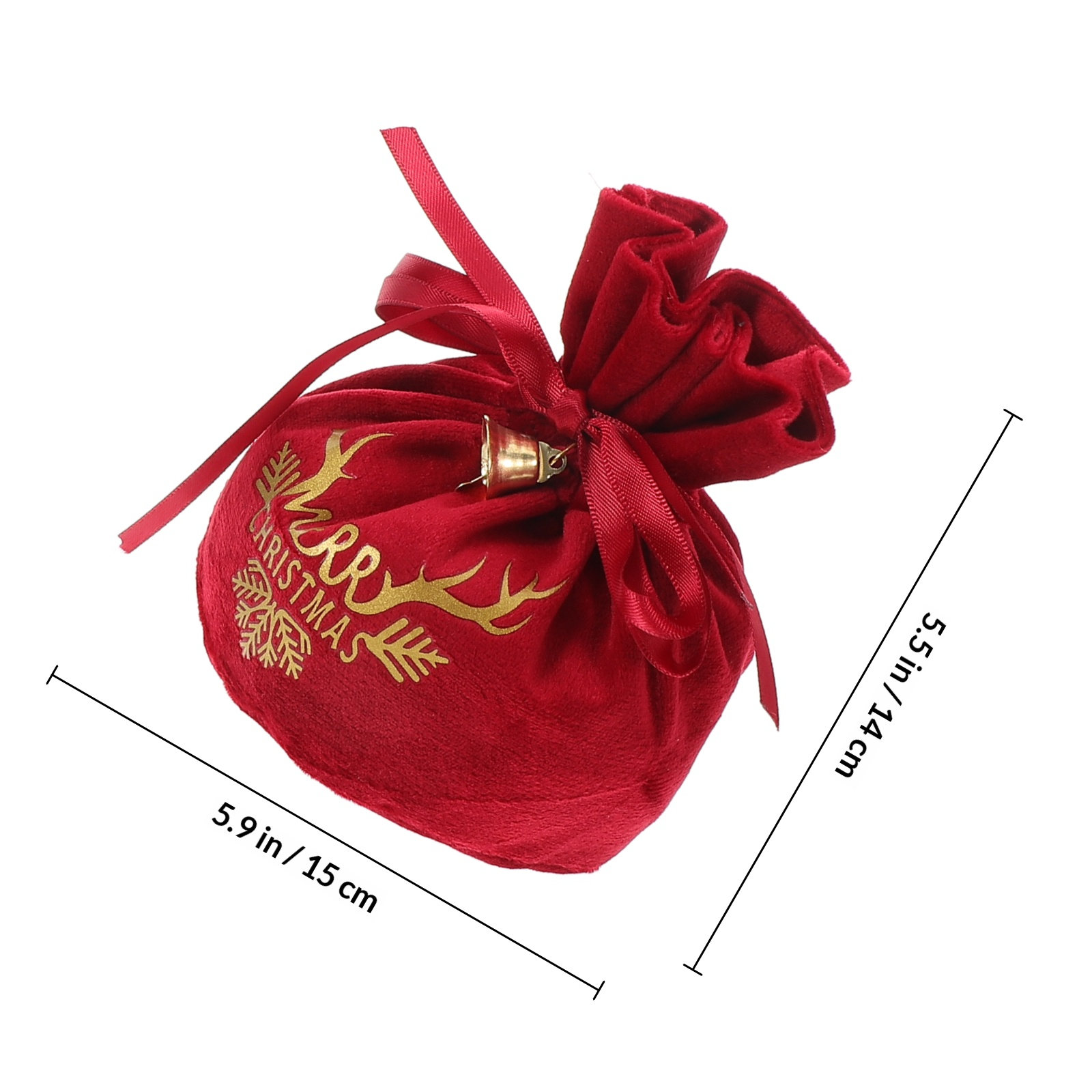 4 個の高級ホリデー巾着ポーチクリスマス収納袋エレガントなお - Luxury Xmas Bags のレビューと価格