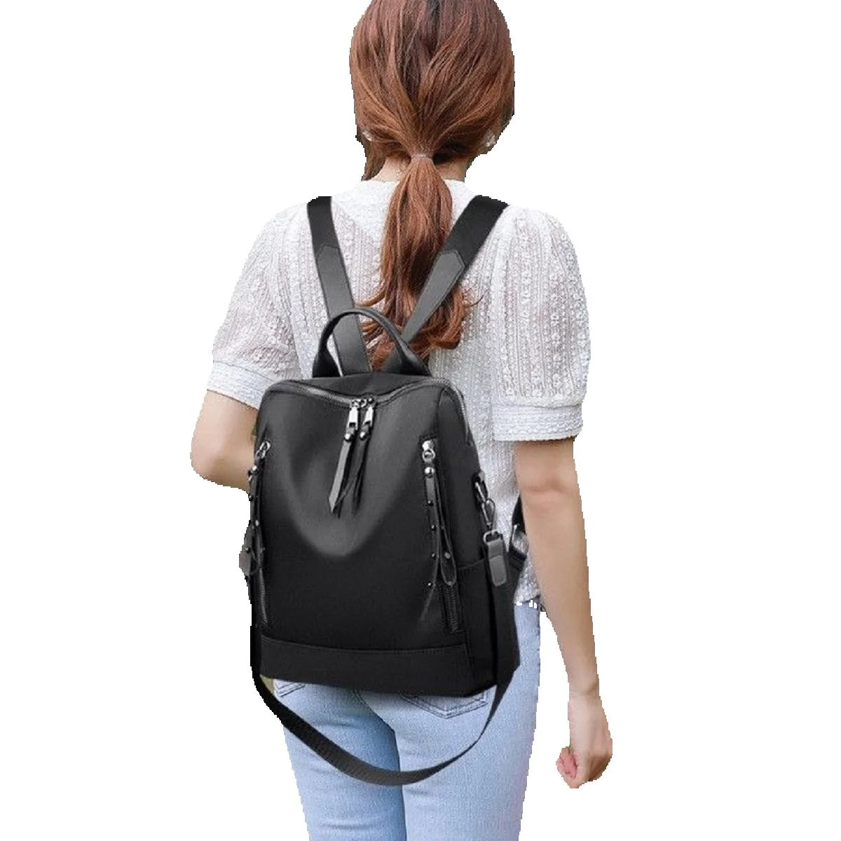 女性バックパックバッグソフトナイロン生地防水スクールバッグ高 - Luxury Bags For Young Women のレビューと価格