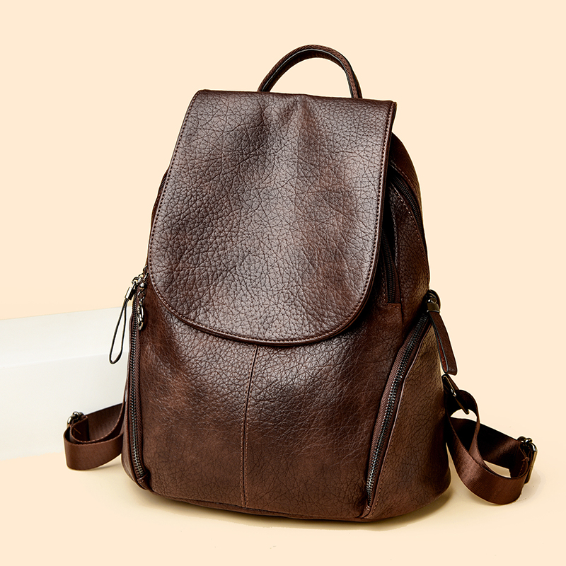 ブランド高級バックパックソフトレザー防水バッグパックプレッピ - Luxury Bags For Young Women のレビューと価格