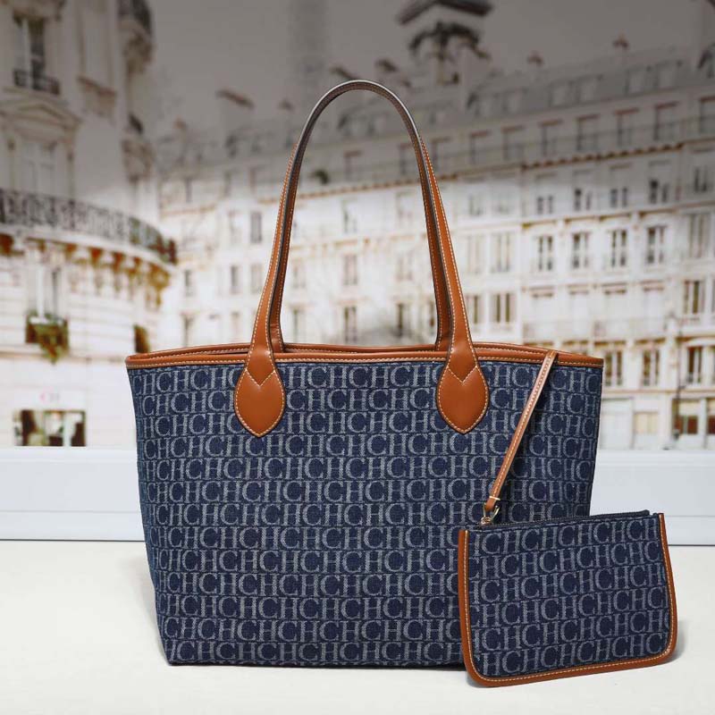 デニムモノグラムトートバッグ レディース マッチングジッパー - Tote Bag Leather Monogram のレビューと価格