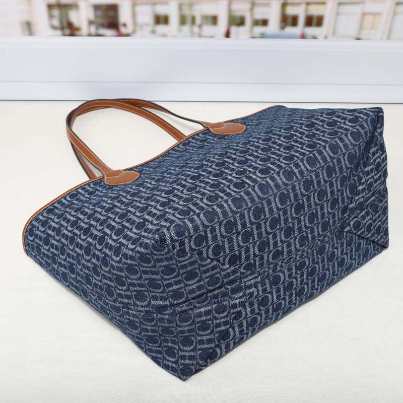 デニムモノグラムトートバッグ レディース マッチングジッパー - Tote Bag Leather Monogram のレビューと価格