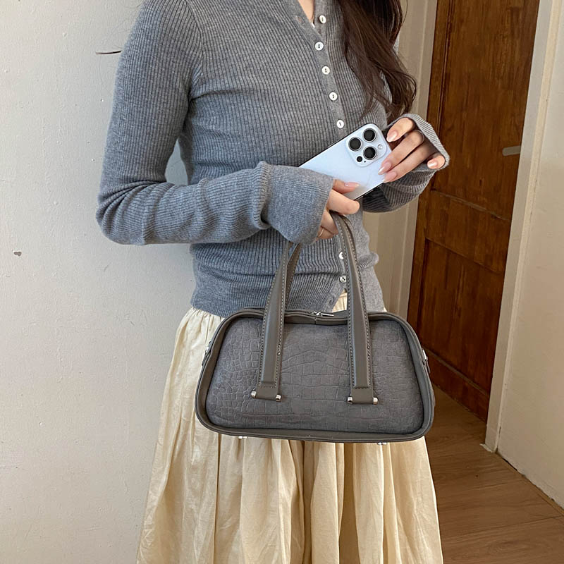 レトロなクロコダイル柄ミニボストンハンドバッグ 女性用 ダブ - Luxury Bags Consignment のレビューと価格