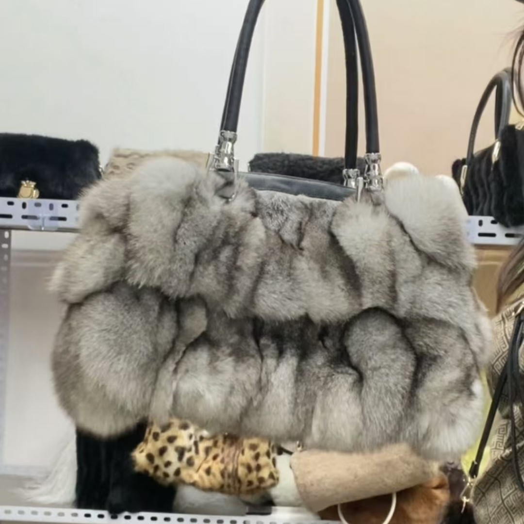 大容量フォックスファーハンドバッグ女性用ショルダーバッグカジ - Luxury Bags For Young Women のレビューと価格