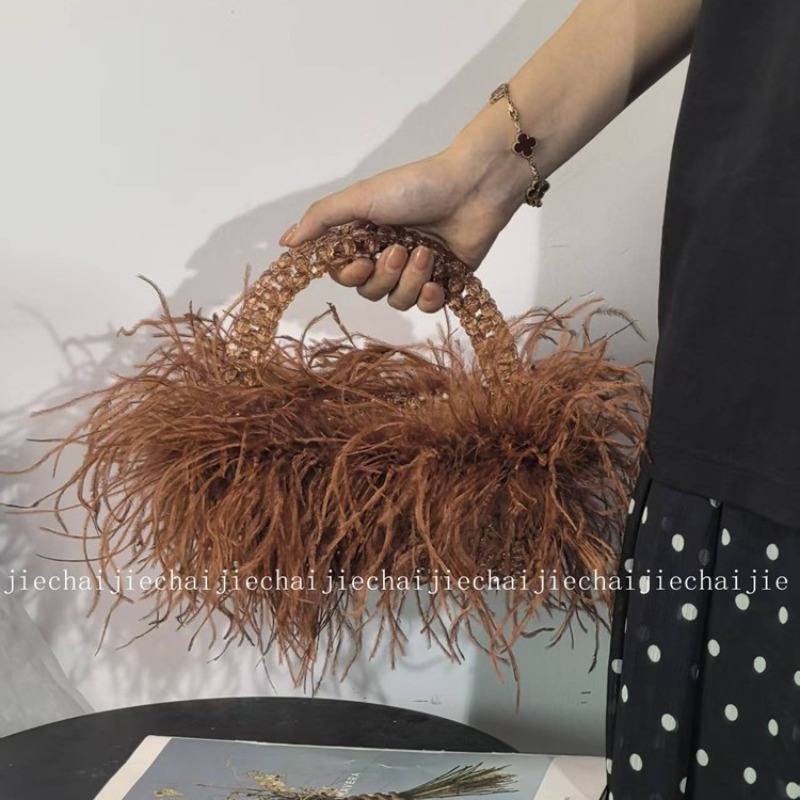 2025年秋新作 羽根デザイン レディースハンドバッグ 手織 - Luxury Bags In China Wholesale のレビューと価格