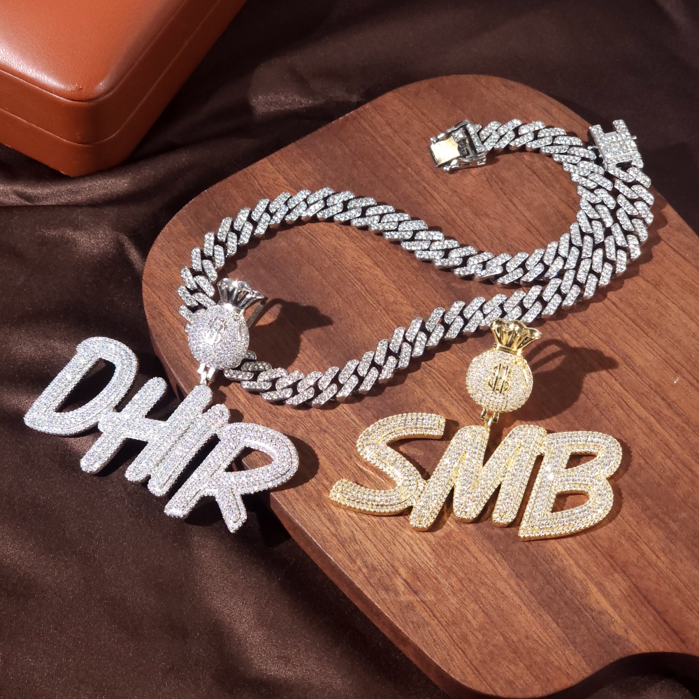 カスタムネームペンダント ブリンブリン キュービックジルコニ - Luxury Bags Cz のレビューと価格