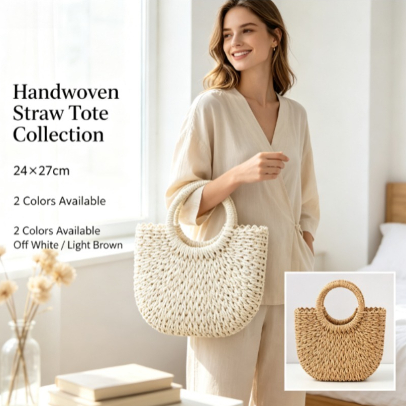 ボヘミアン手織り中空ムーンエコバッグ、高級多用途クロスボディ - Luxury Bags 2026 のレビューと価格