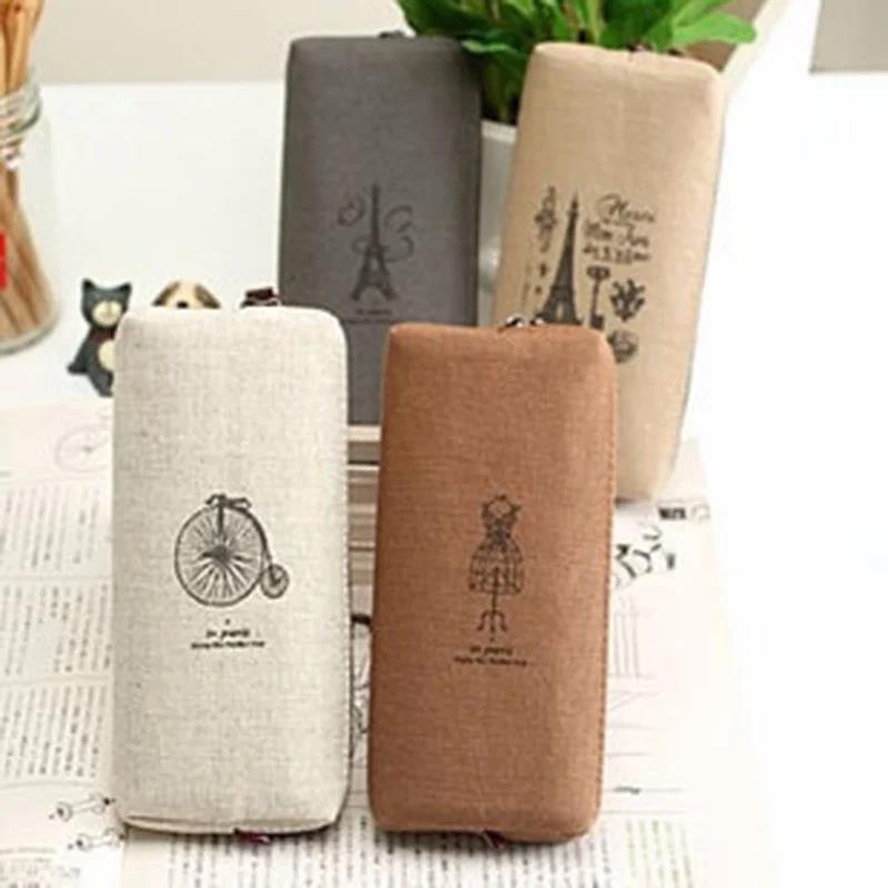 ヴィンテージレトロリネンペンバッグエレガントなパリ柄ポータブ - Luxury Bags Paris のレビューと価格