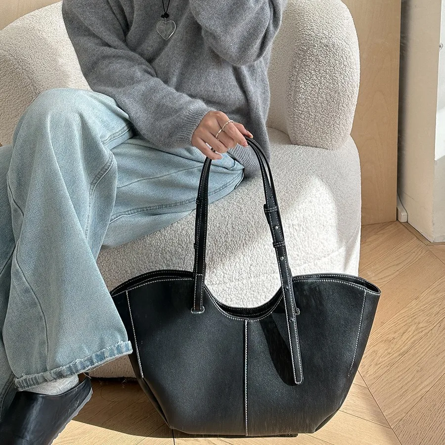 大容量の女性用ハンドバッグ,PUレザーのポータブルショッピン - Luxury Bag Collection のレビューと価格