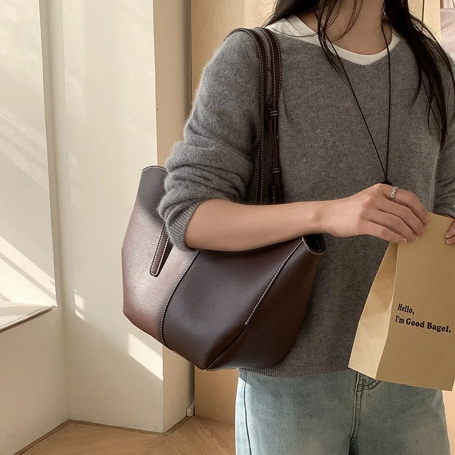 大容量の女性用ハンドバッグ,PUレザーのポータブルショッピン - Luxury Bag Collection のレビューと価格