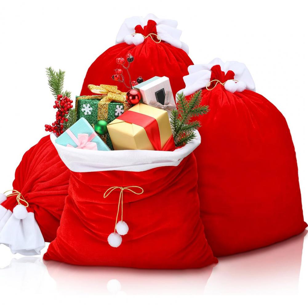 多用途のホリデーデコレーション、豪華なベルベット製サンタギフ - Luxury Xmas Bags のレビューと価格