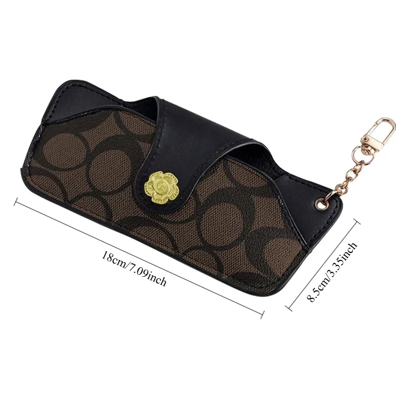 女性高級ヴィンテージプリントレザーメガネポーチポータブルキー - Luxury Bags Consignment のレビューと価格