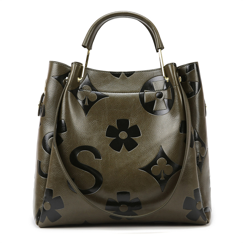 レディースエンボスモノグラムハンドバッグ、トップハンドルと取 - Tote Bag Leather Monogram のレビューと価格